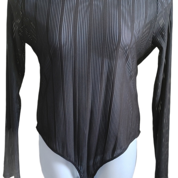 NWOT Junior Plus Black Stretchy Bodysuit - Picture 7 of 9